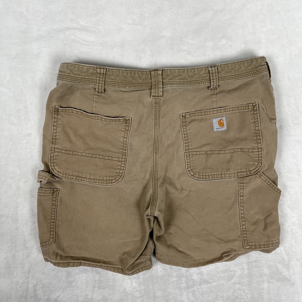 Carhartt Utility Shorts Womens 10 Brown Original Fit Canvas Workwear Cargo